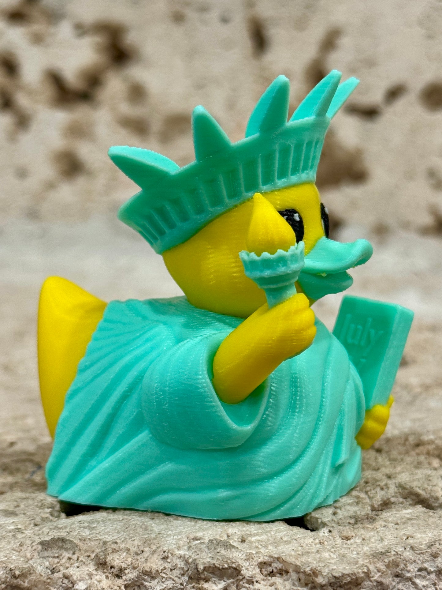 Statue of Liberty Duck Figurine – 3D Printed 3" Collectible Duck