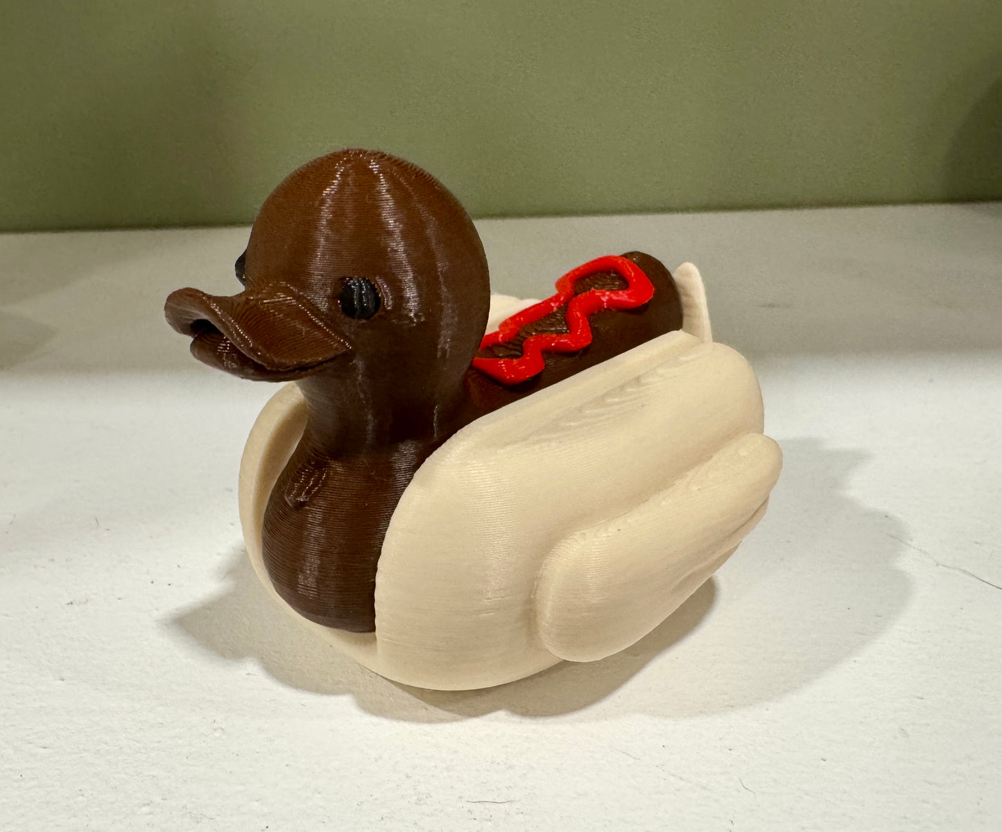 Hot Dog w/ Ketchup Dog Duck