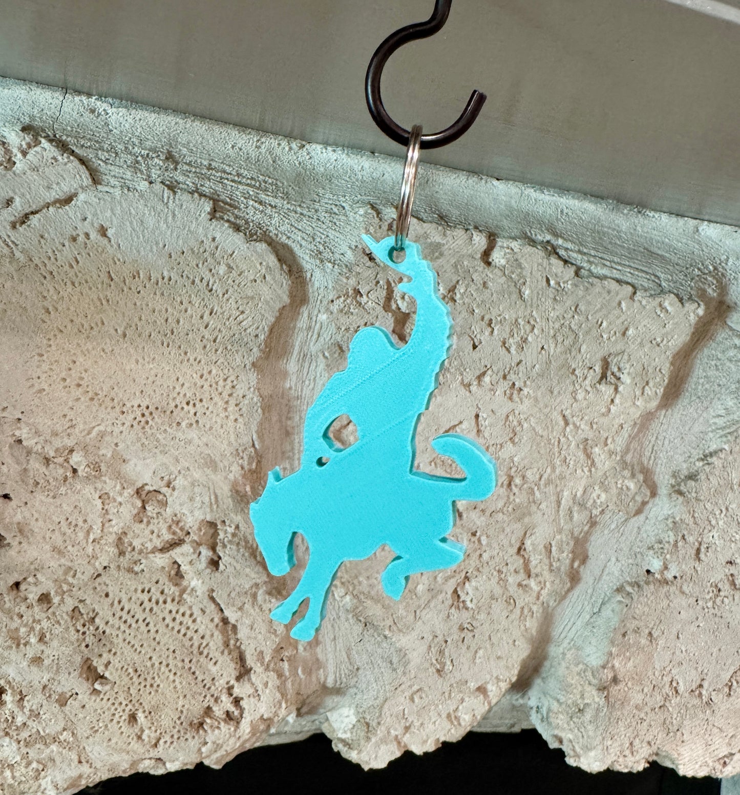 Sasquatch Big Foot Riding Bucking Bronco Key Chain