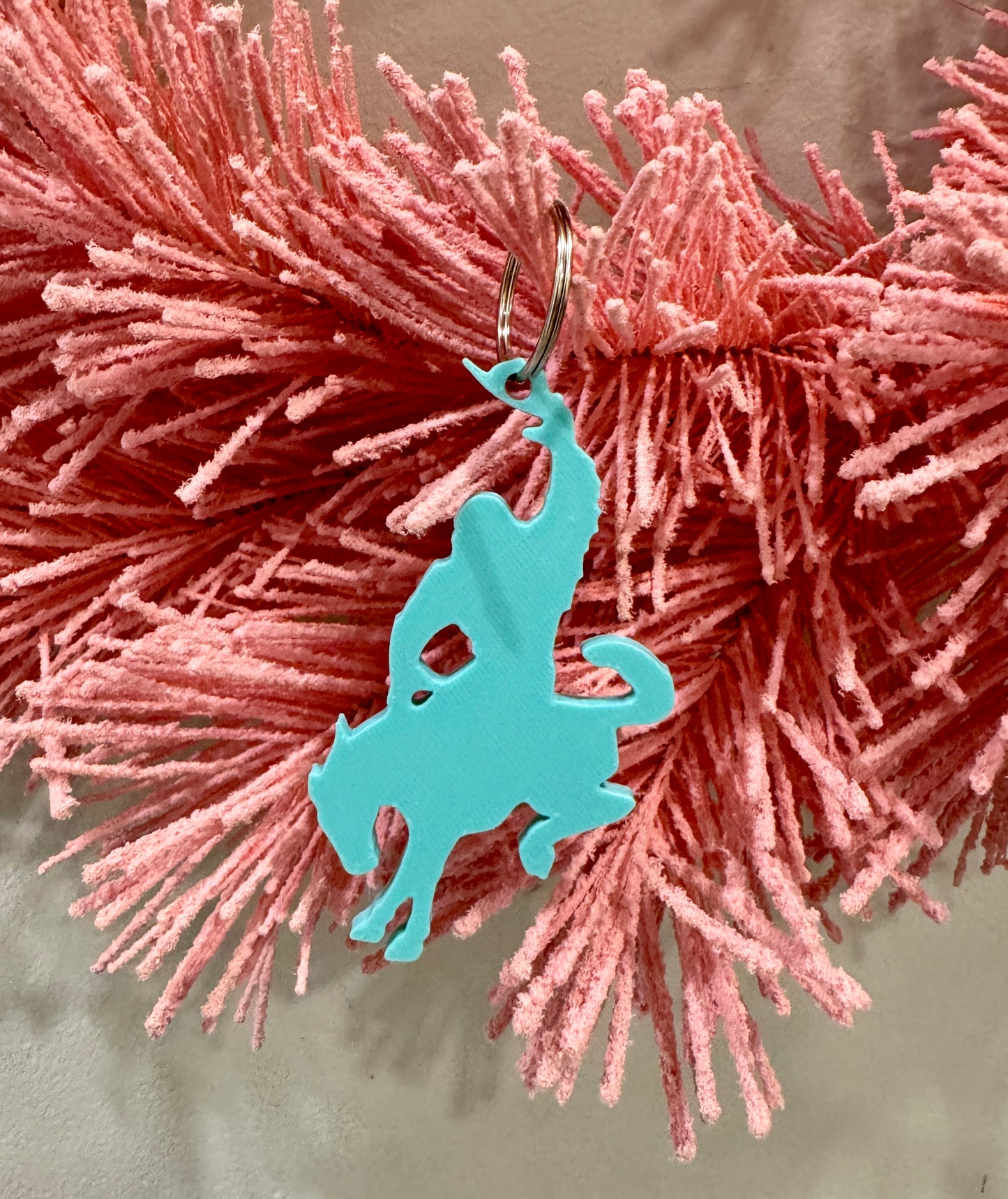 Sasquatch Big Foot Riding Bucking Bronco Key Chain