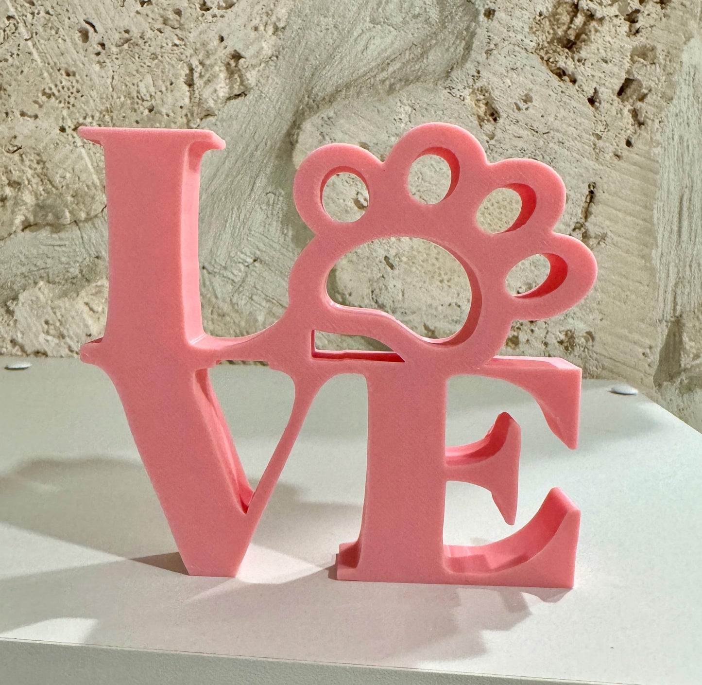 LOVE Paw Print Stand Up Sign Decor (30 Colors)
