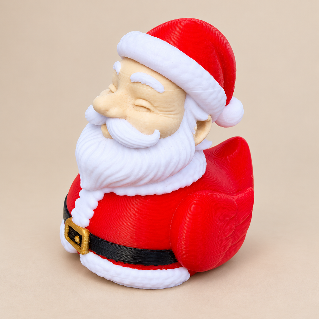 Santa Claus Duck Christmas Figurine