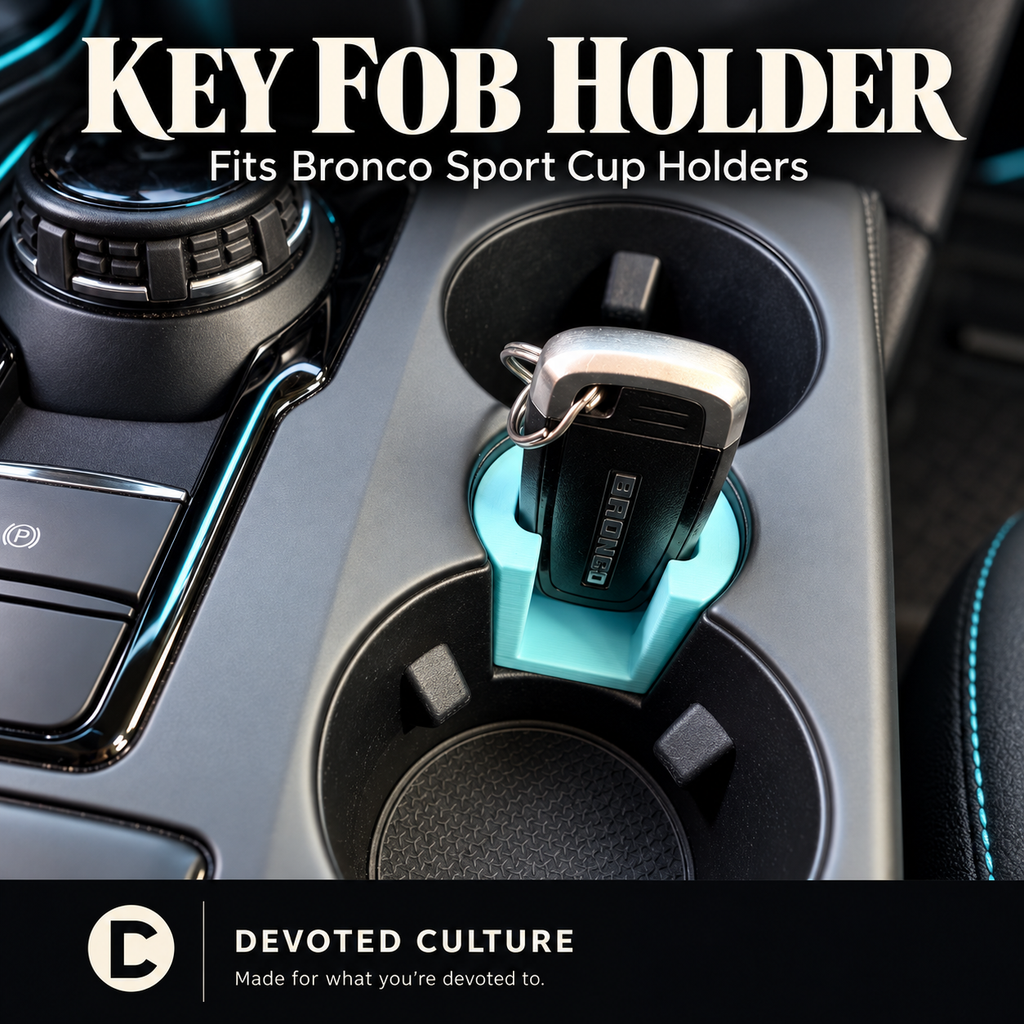 Key Fob Holder Insert for Cup Holder, Fits Bronco Sport