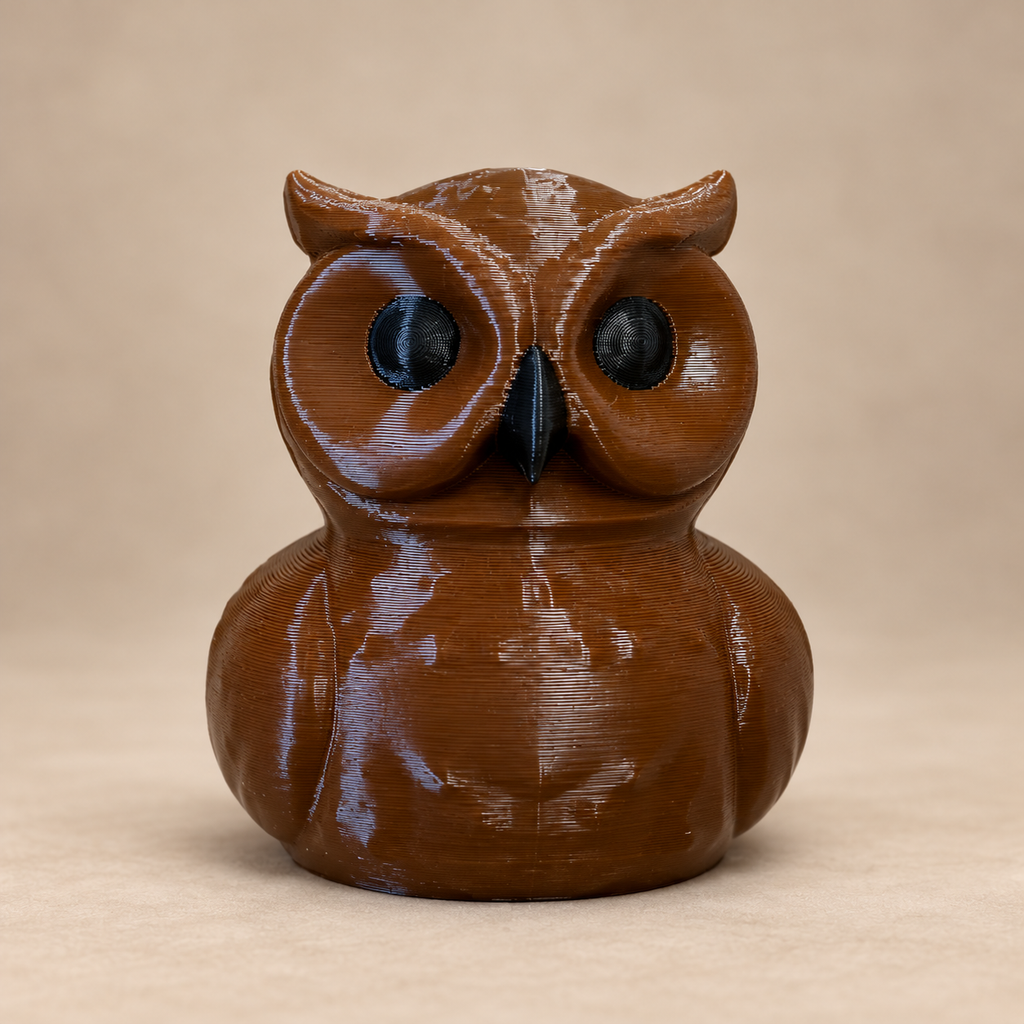 Brown Owl Duck Figurine