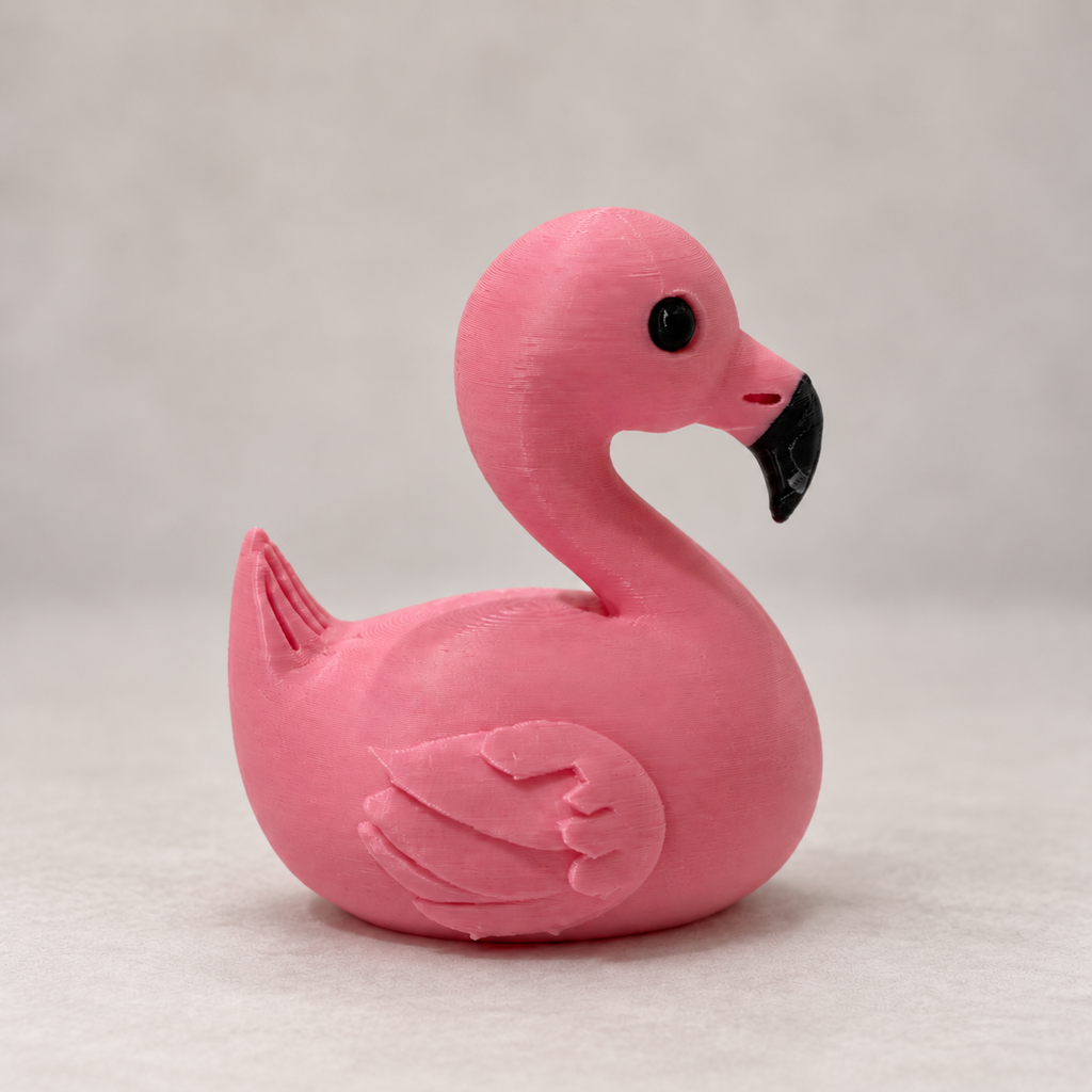 Flamingo Duck – Pink Tropical Figurine