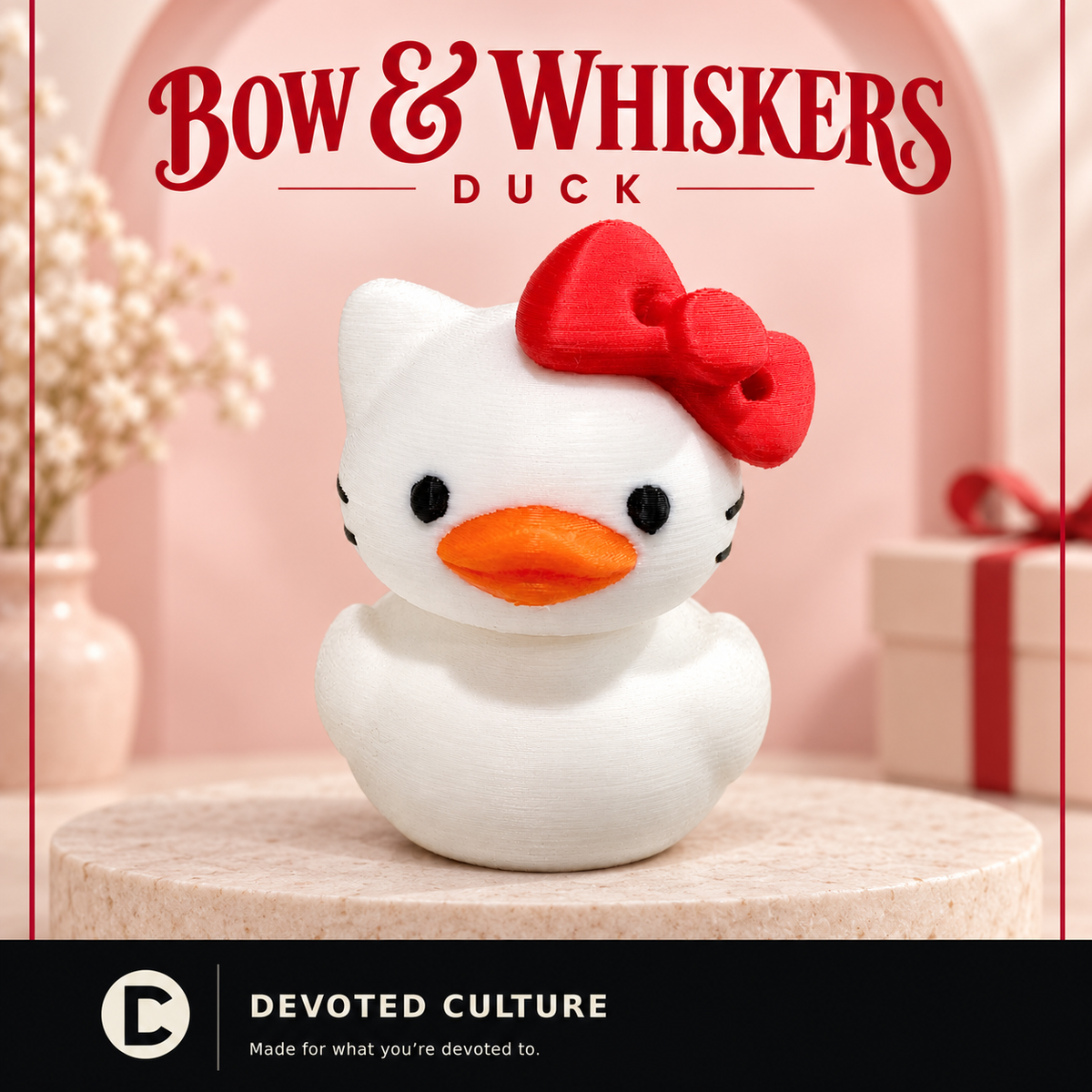 Bow & Whiskers Duck