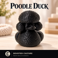 Black Poodle Duck Figurine