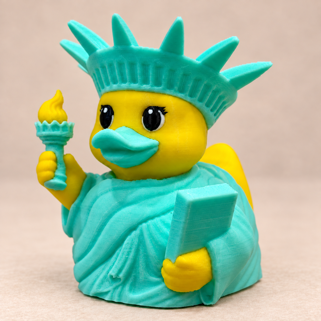 Statue of Liberty Duck Figurine – 3D Printed 3" Collectible Duck
