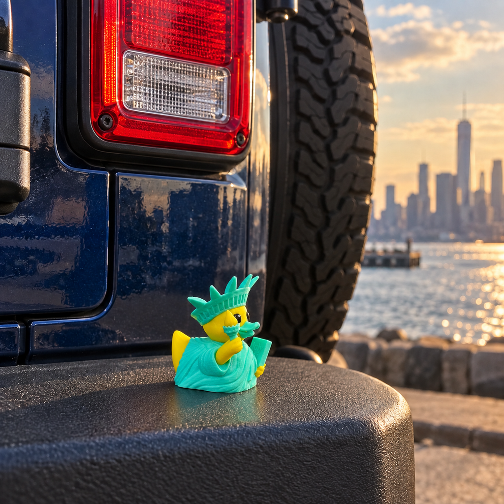 Statue of Liberty Duck Figurine – 3D Printed 3" Collectible Duck