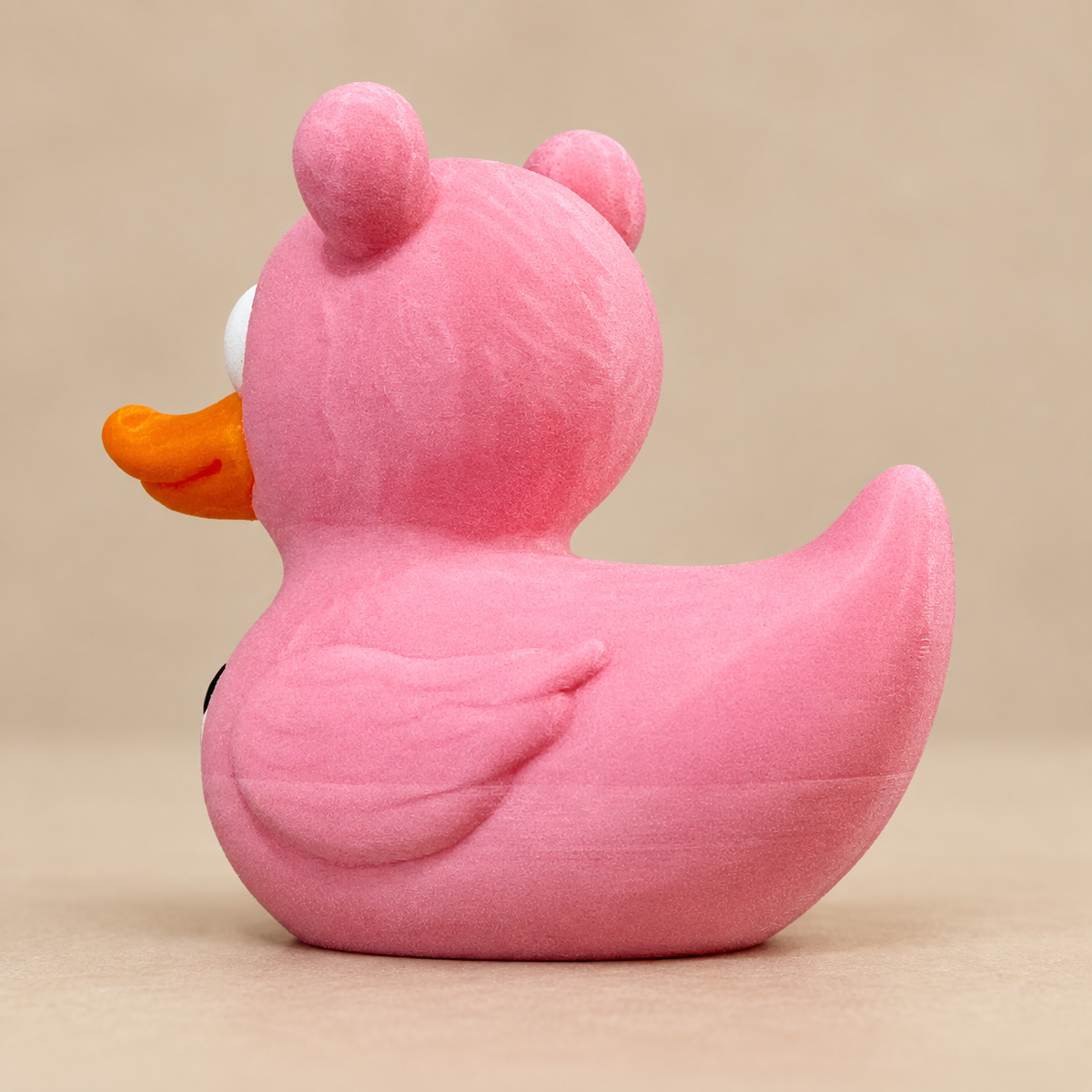 Pink Heartbreak Bear Duck Figurine – 3D Printed 3" Collectible Duck