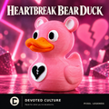 Pink Heartbreak Bear Duck Figurine – 3D Printed 3" Collectible Duck