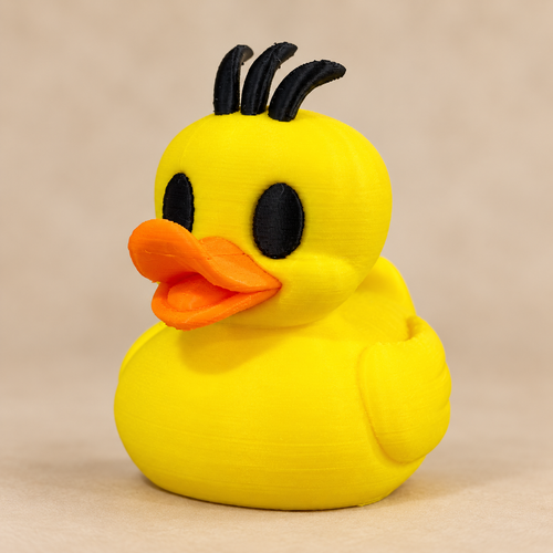 Baby Canary Duck Figurine – 3D Printed 3" Collectible Duck