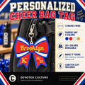 Personalized Cheer Bow Bag Tag