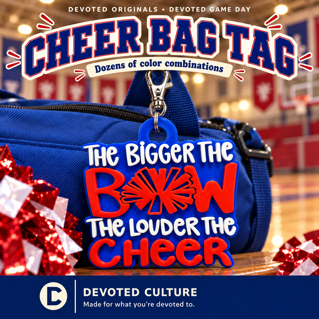 Bog Bow Cheer Bag Tag – Custom Color Combinations