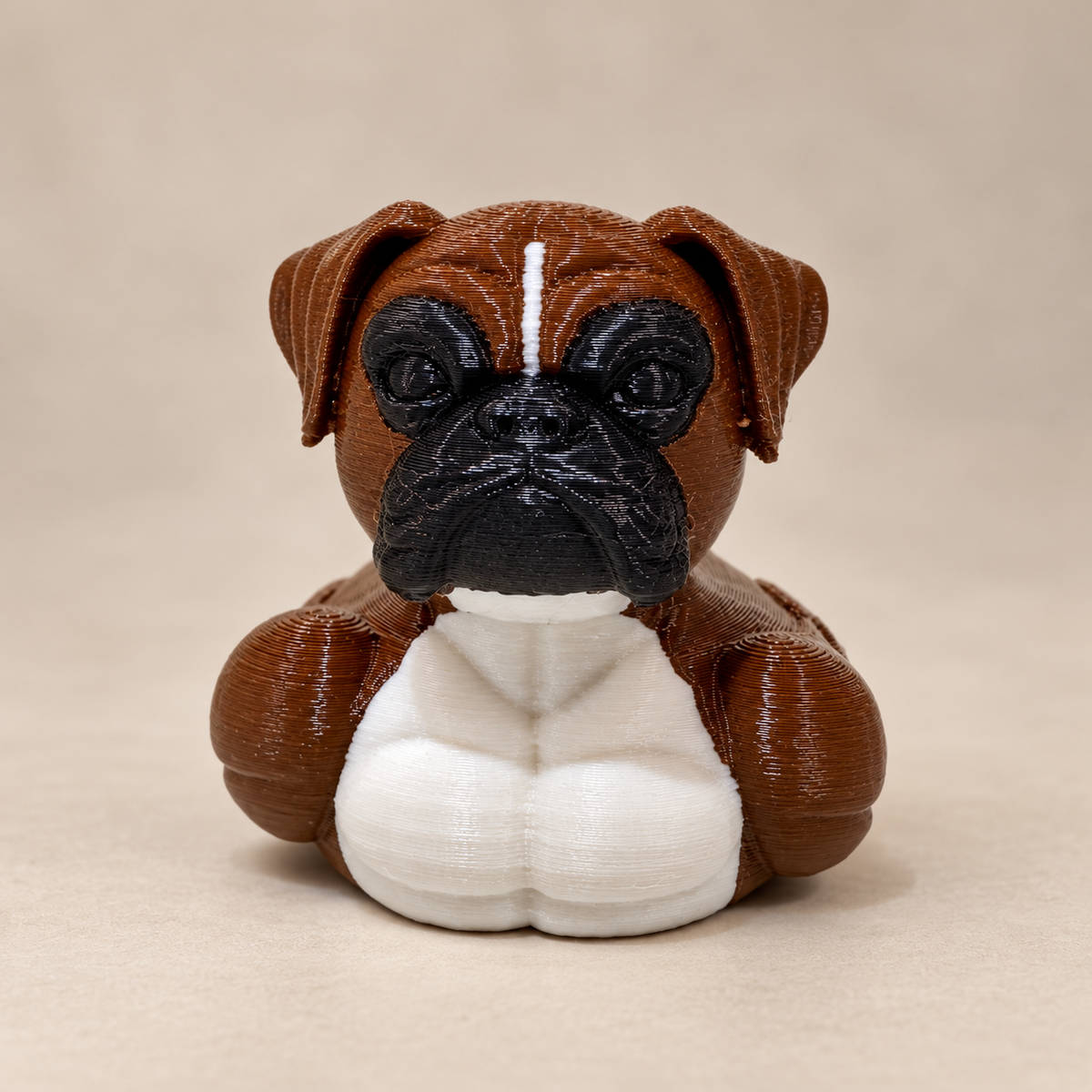 Boxer Dog Duck Figurine
