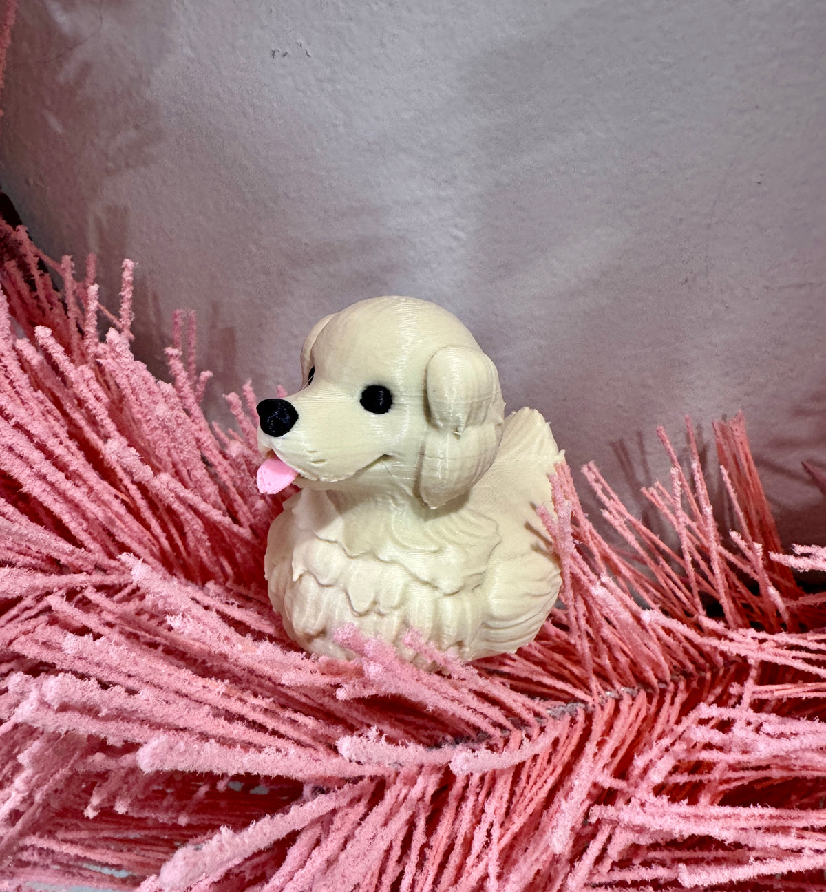 Golden Retriever Dog Duck Figurine