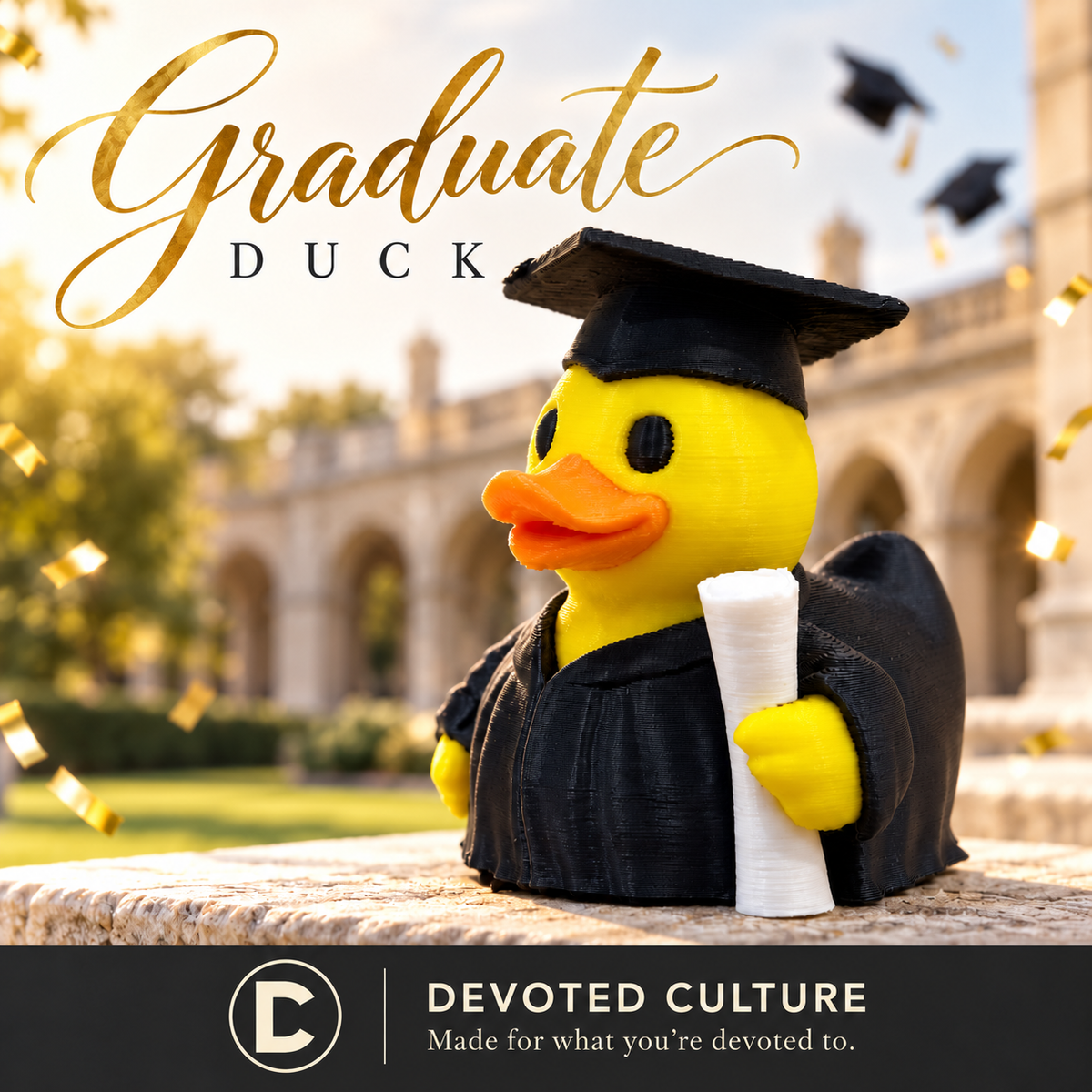 Graduation Student Duck Figurine