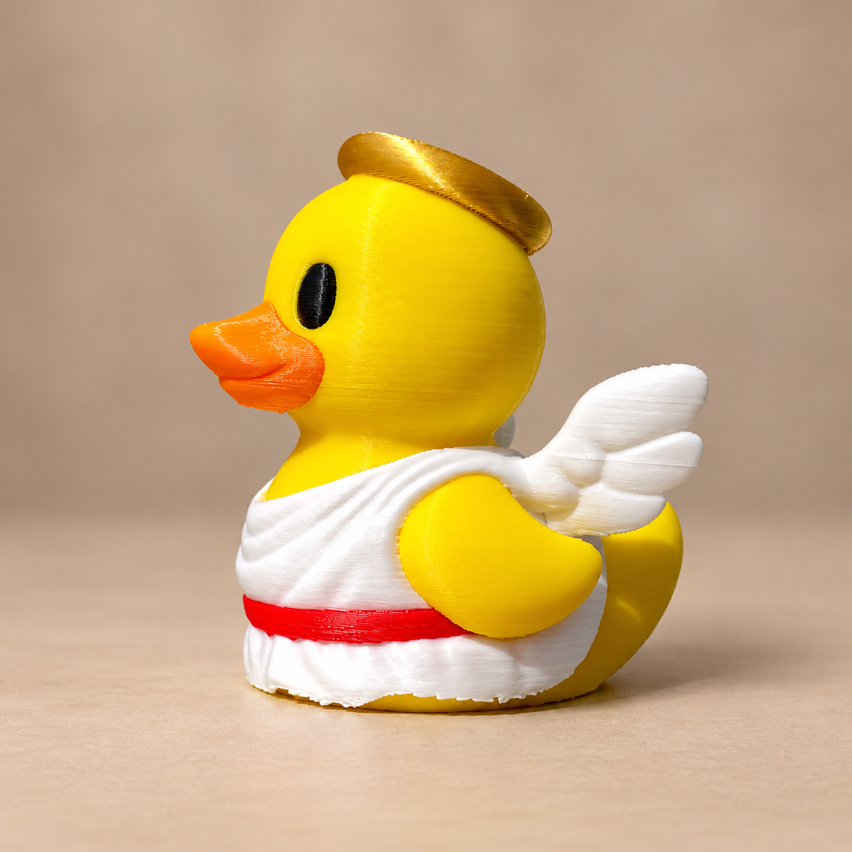 Angel Duck Figurine with Halo and Wings