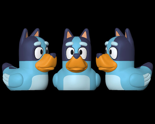 Bluey Dog Cartoon Style Duck