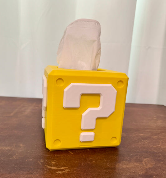 Tissue Box Cover, Square Mario Style Coin Block