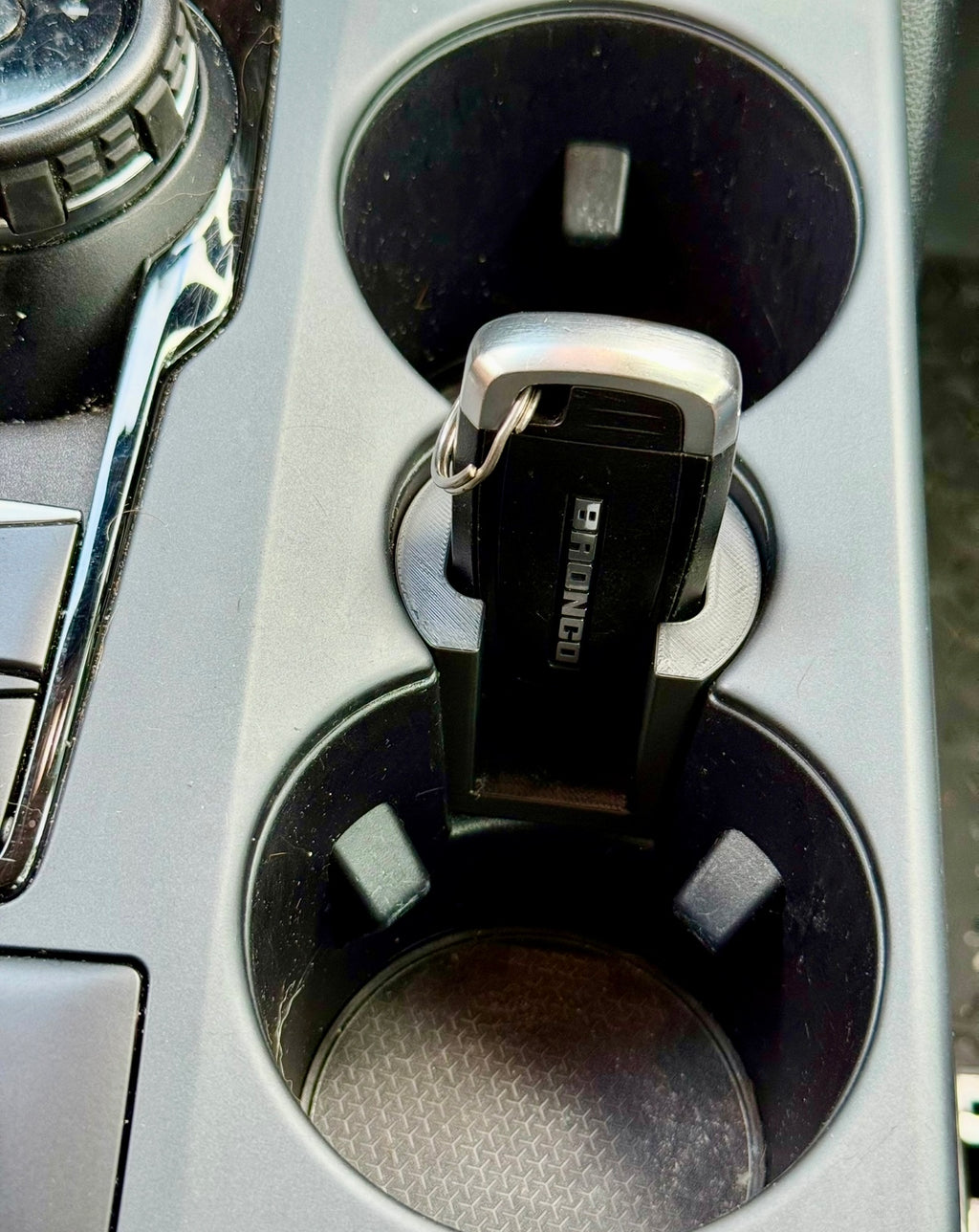 Key Fob Holder Insert for Cup Holder, Fits Bronco Sport
