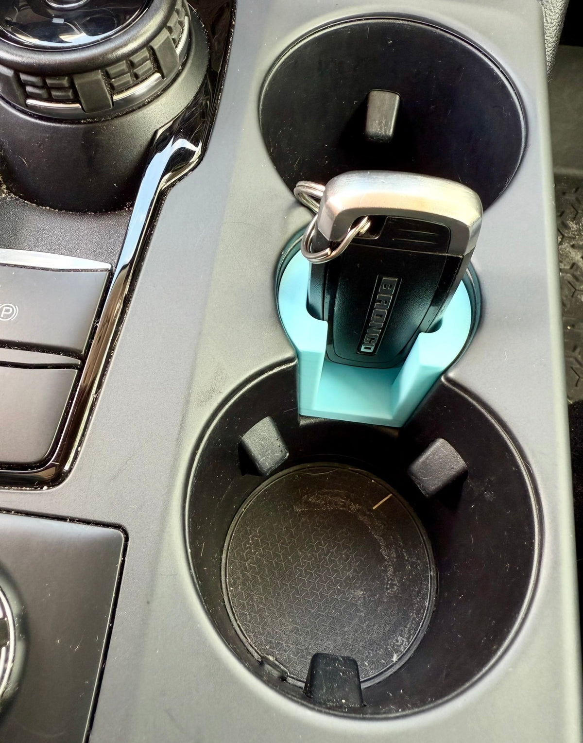 Key Fob Holder Insert for Cup Holder, Fits Bronco Sport