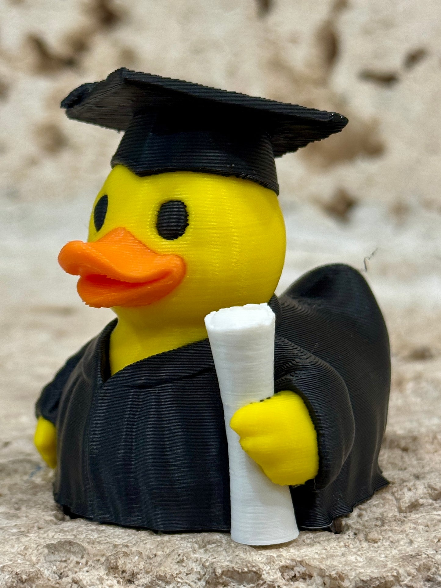 Graduate Student Duck Figurine – 3D Printed 3" Collectible Duck