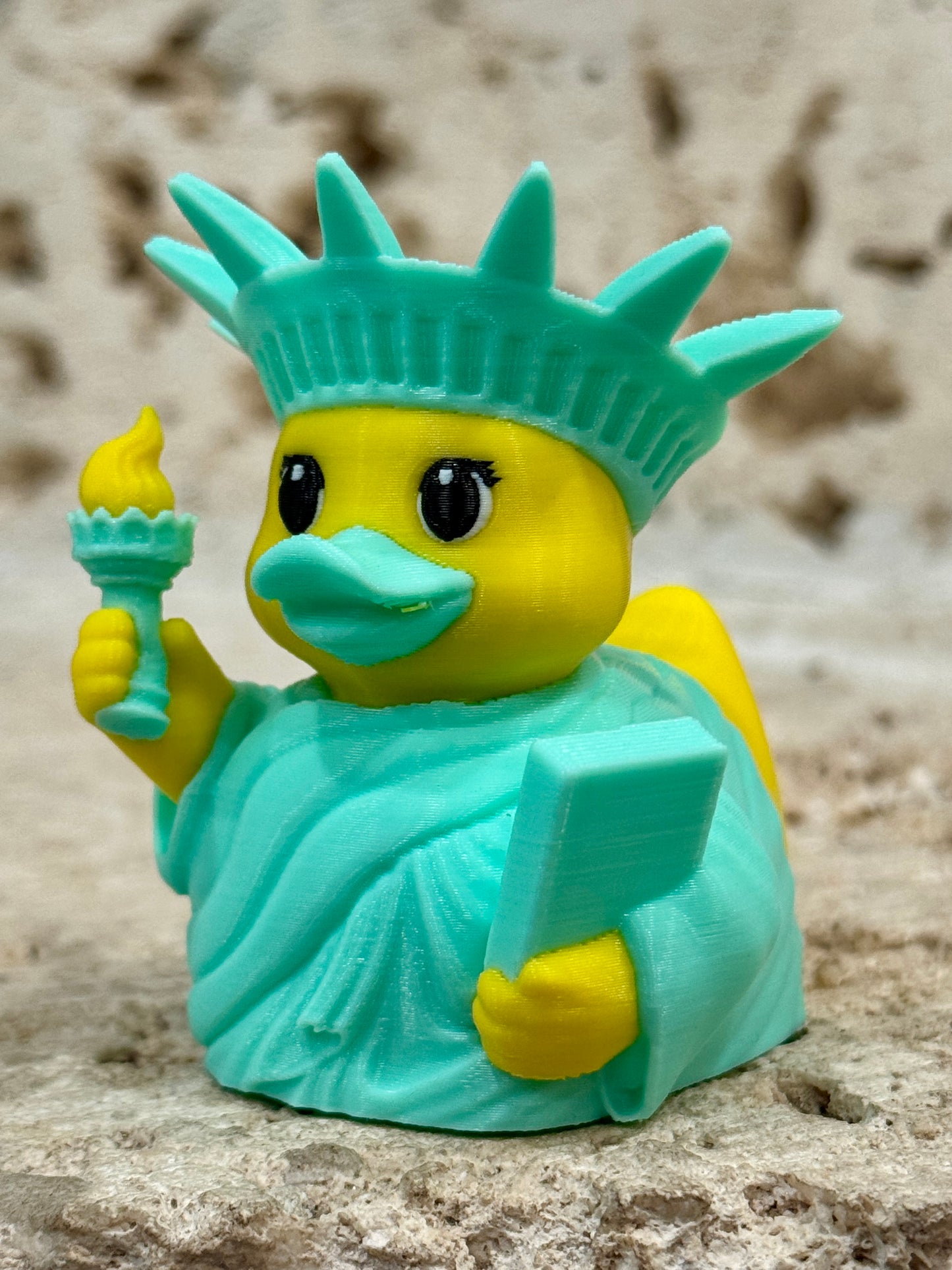 Statue of Liberty Duck Figurine – 3D Printed 3" Collectible Duck