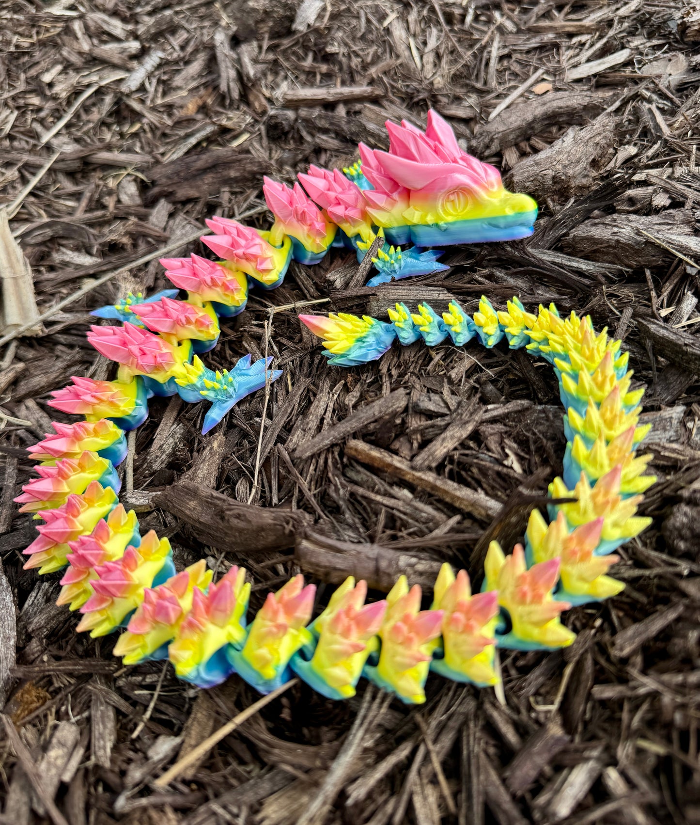 Crystal Dragon, 24" Long, Flexi Articulating, Toy Figure