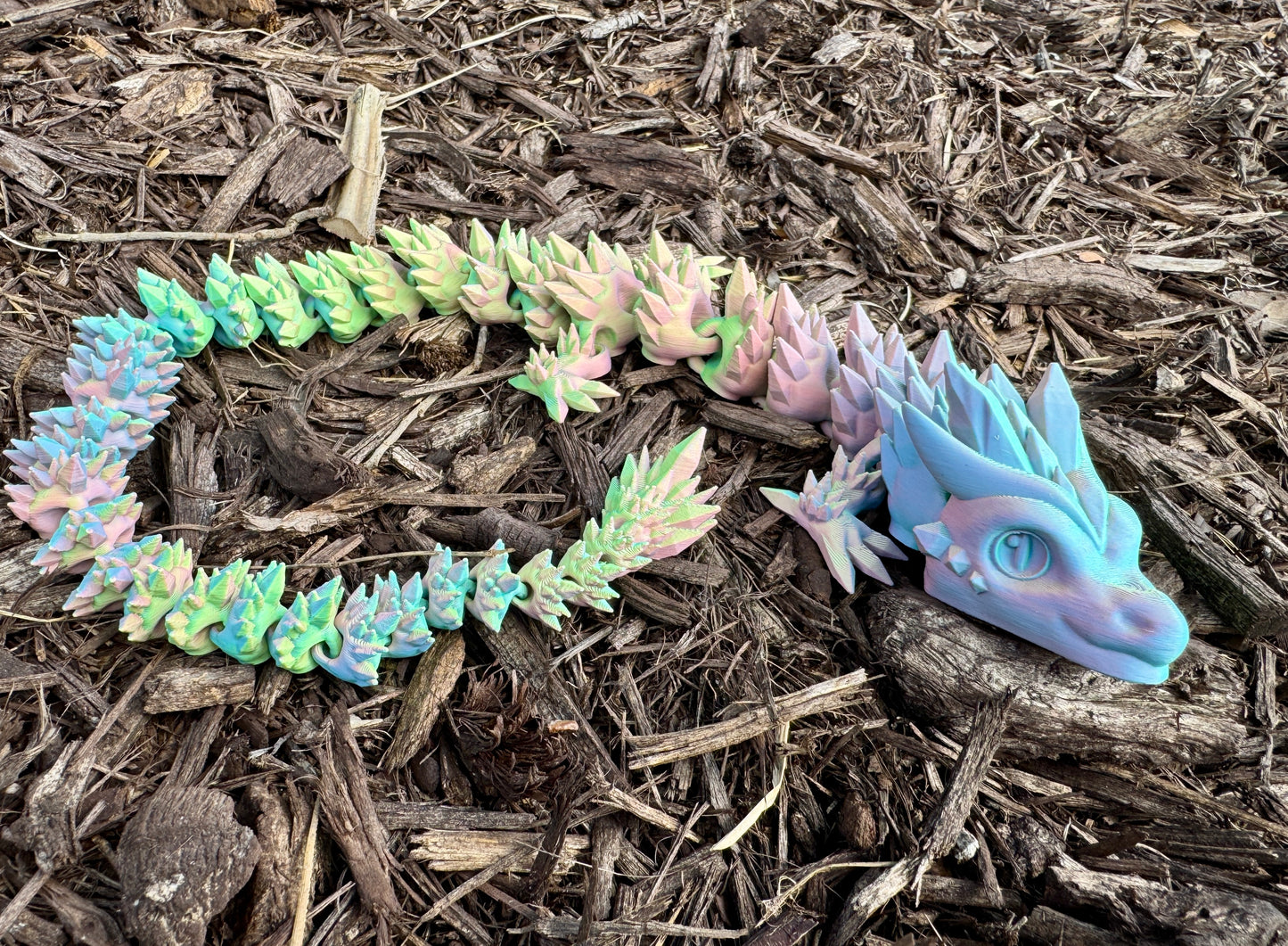 Crystal Dragon, 24" Long, Flexi Articulating, Toy Figure