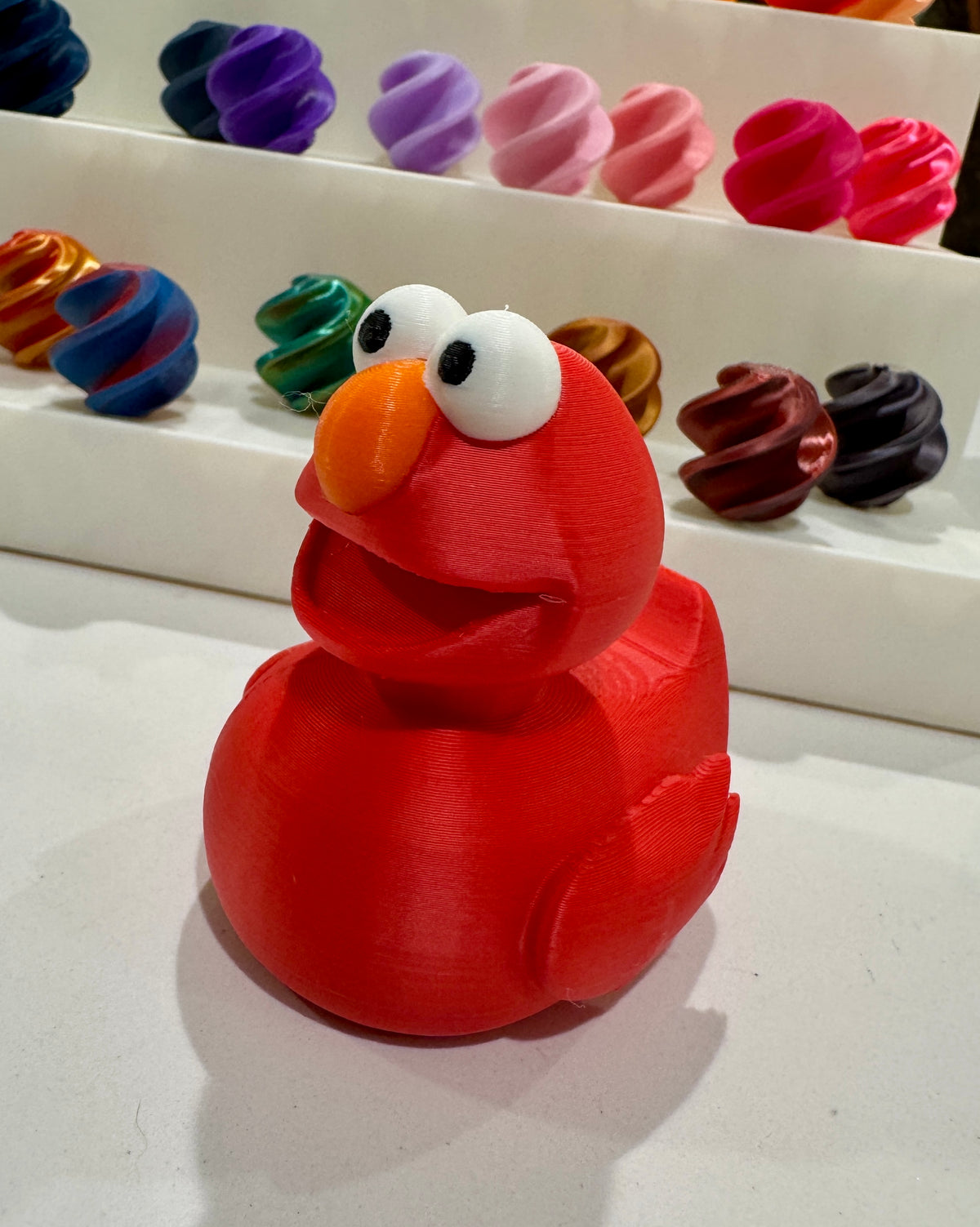 Red Buddy Duck Figurine