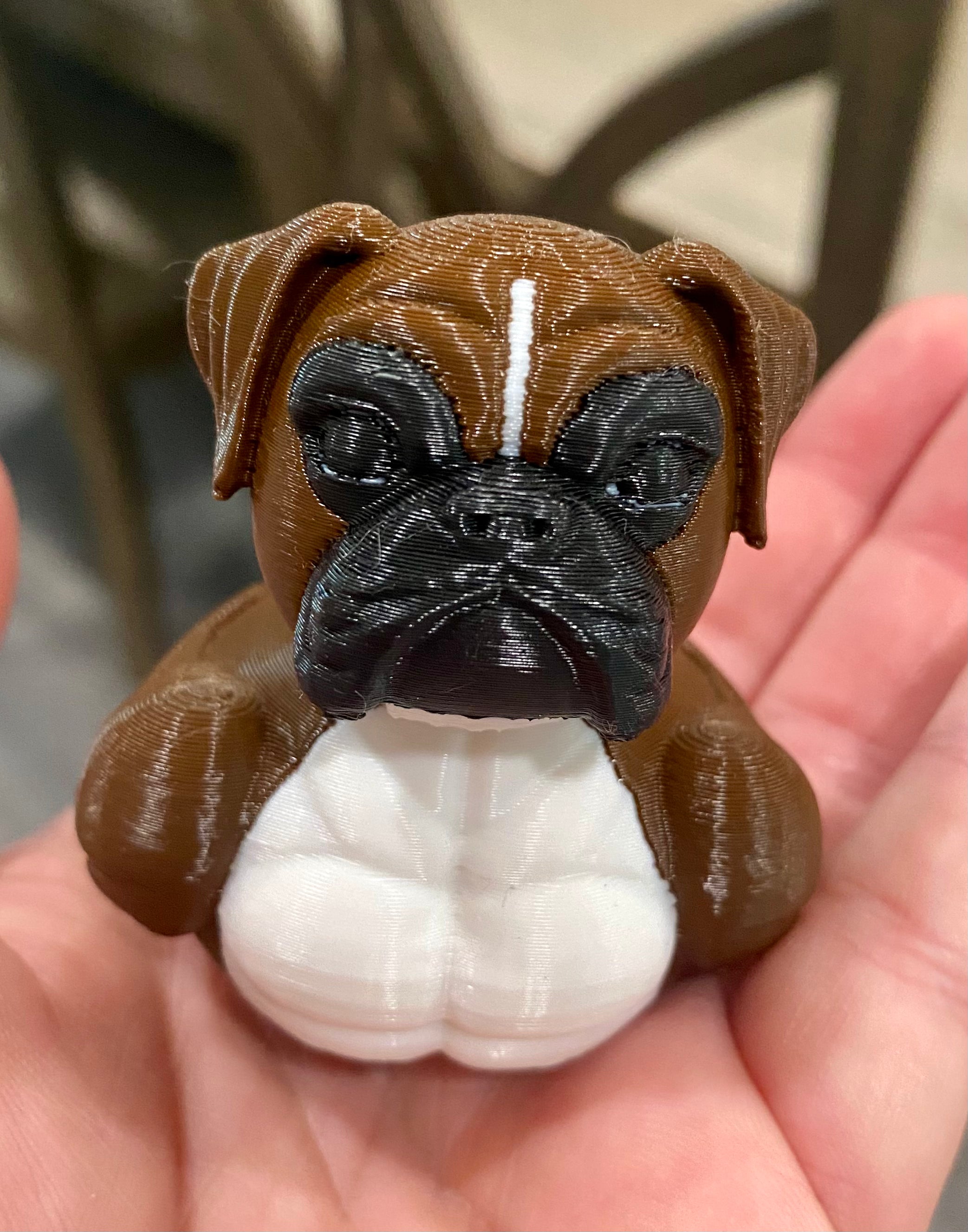 Boxer Dog Duck Figurine