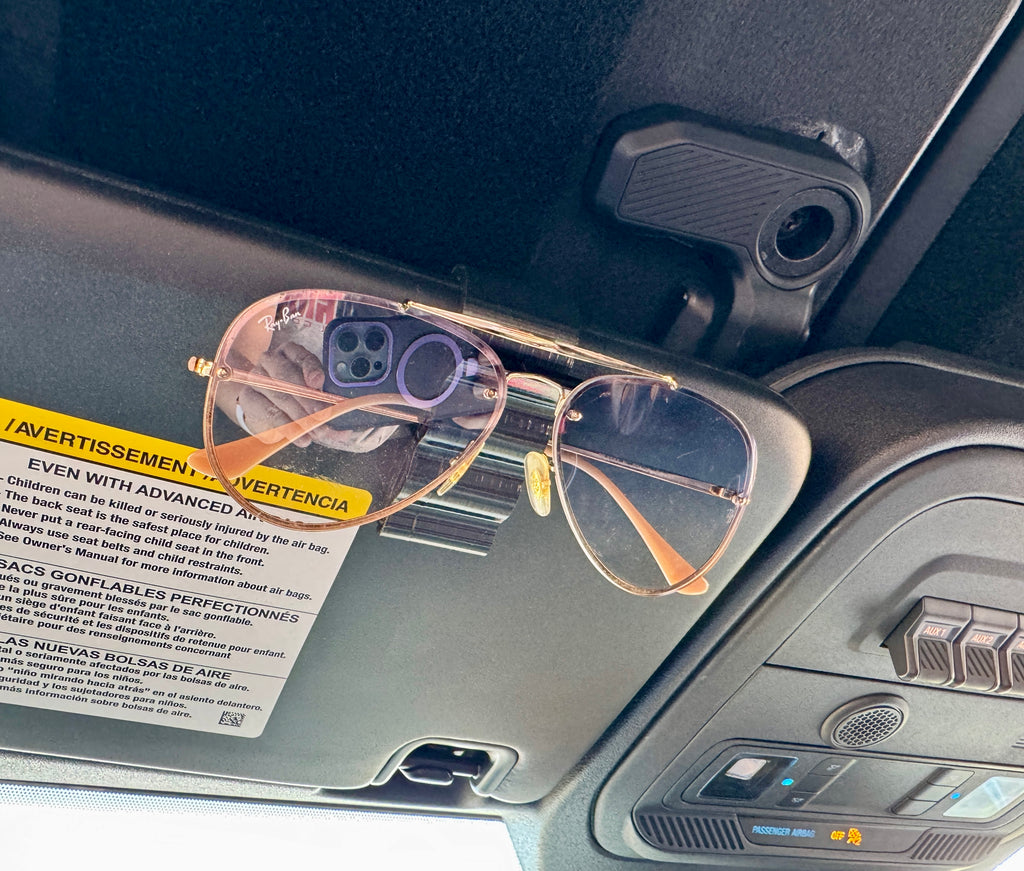 Visor Clip Sunglasses Holder, Universal Fit