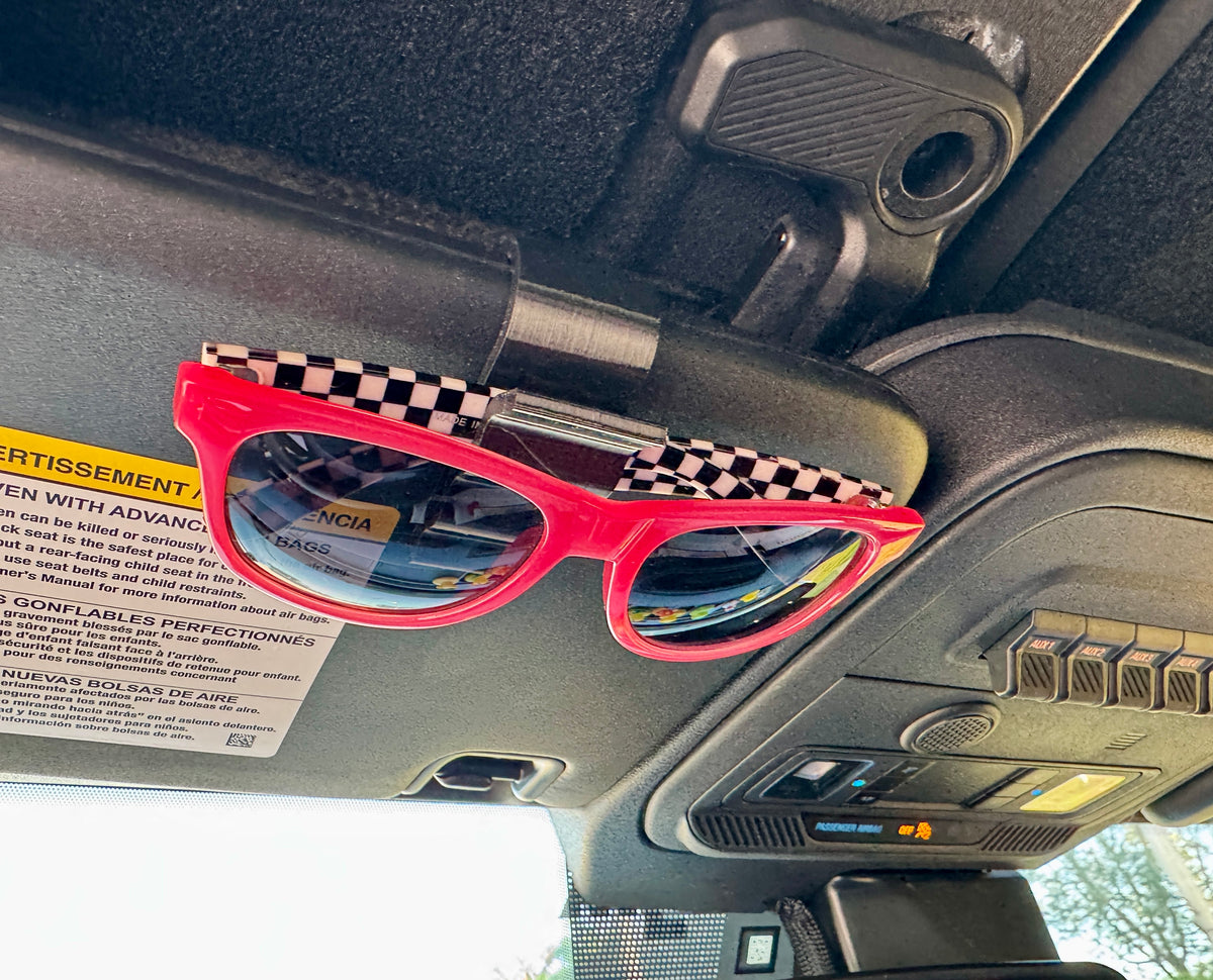 Visor Clip Sunglasses Holder, Universal Fit