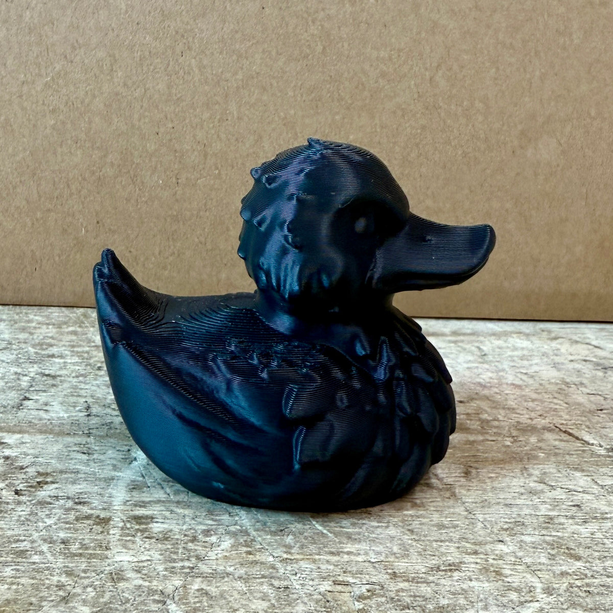 Black Raven Duck Figurine