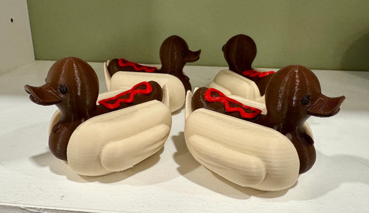Hot Dog Duck Figurine