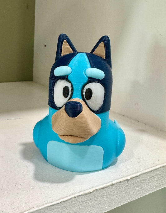 Bluey Dog Cartoon Style Duck