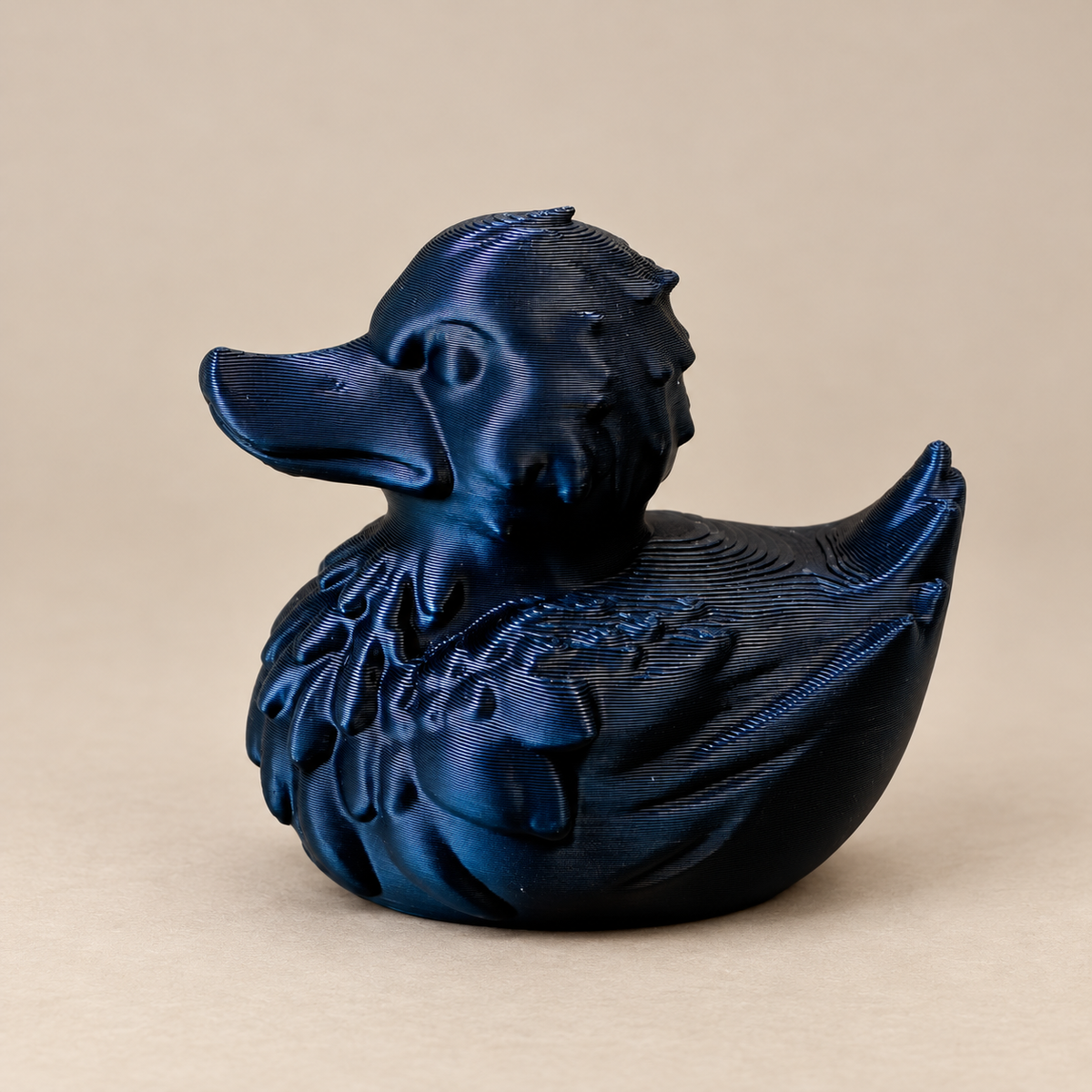 Black Raven Duck Figurine