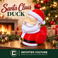 Santa Claus Duck Christmas Figurine