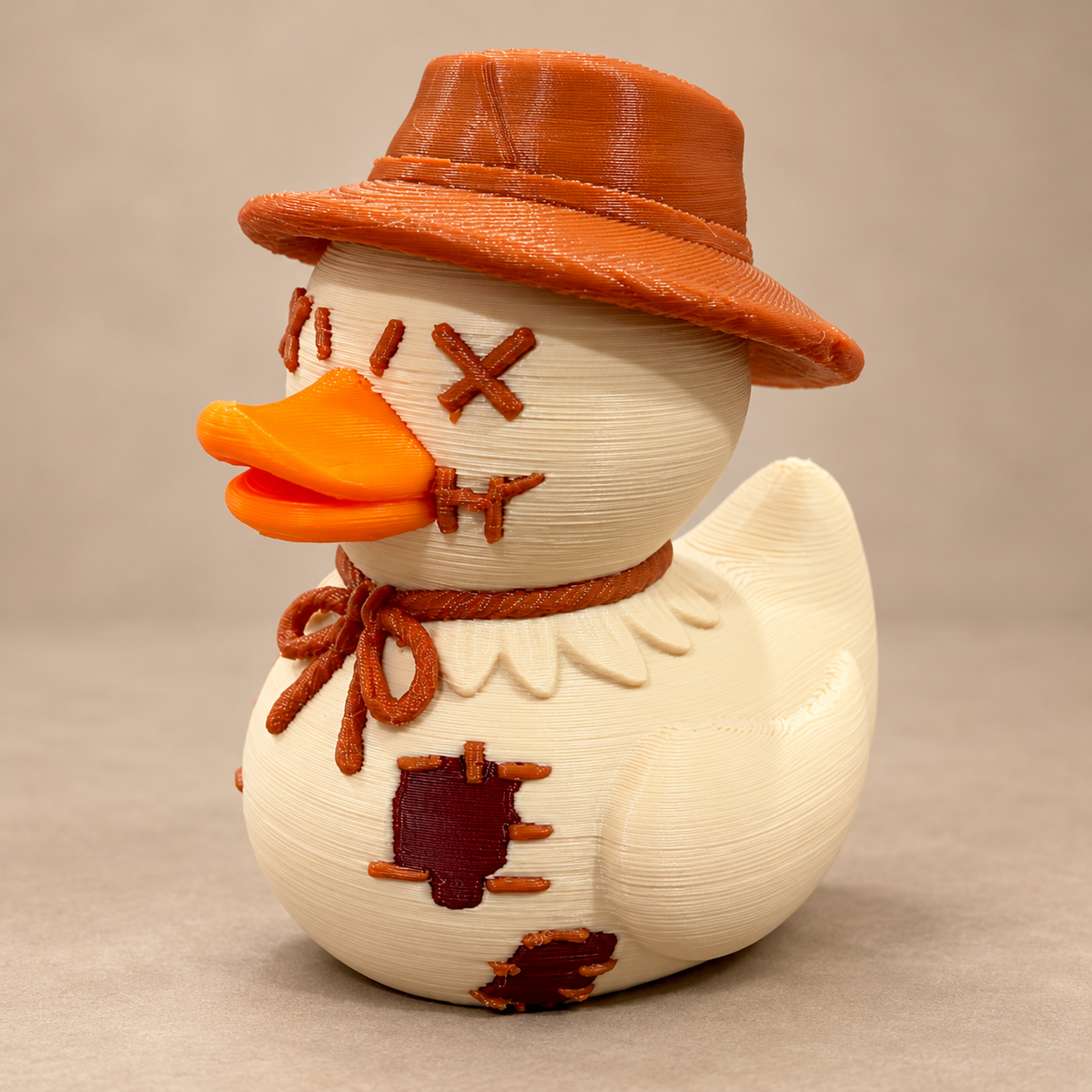 Scarecrow Duck Figurine