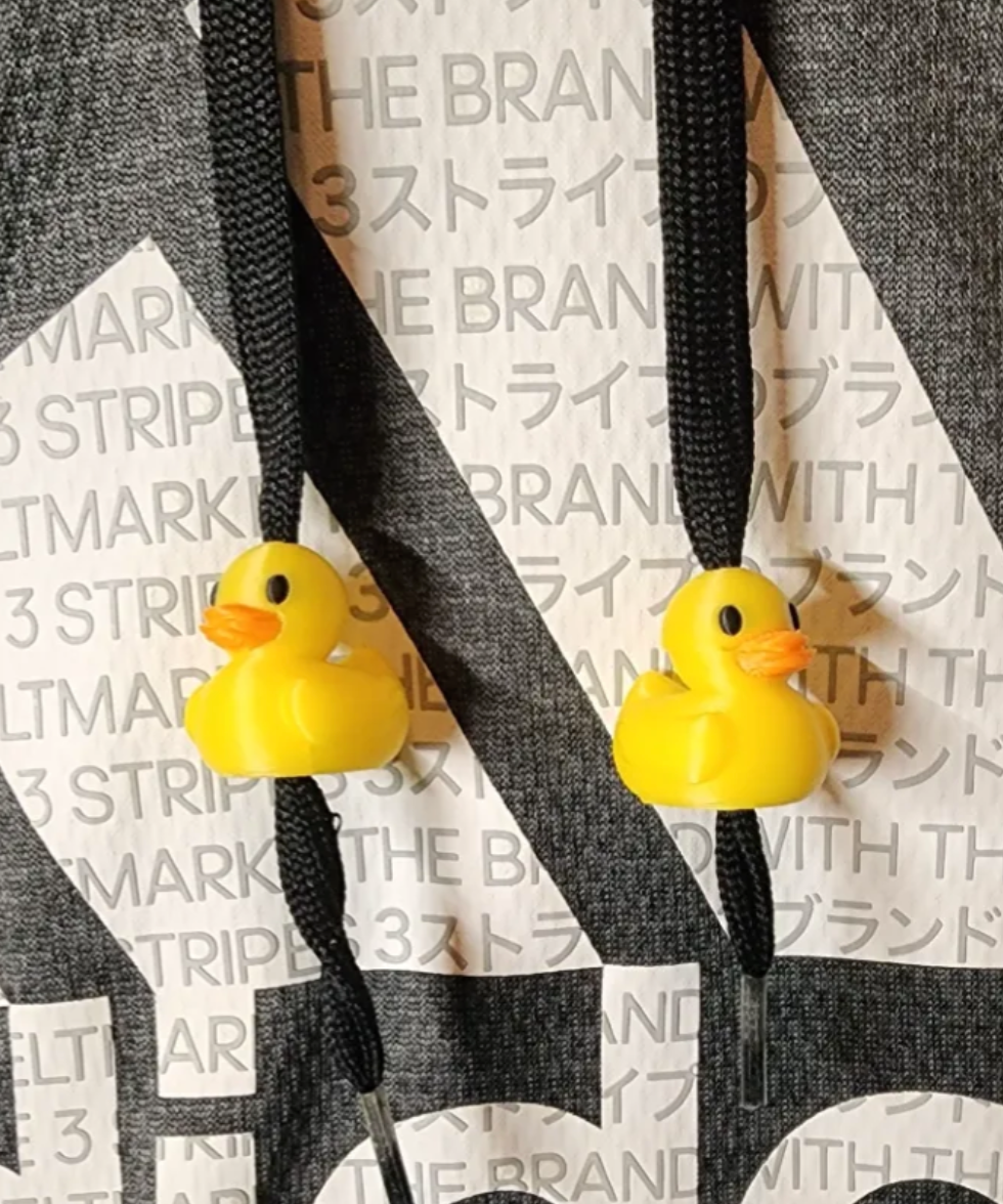 Duck Hoodie Drawstring Beads