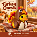 Turkey Onesie Duck Figurine
