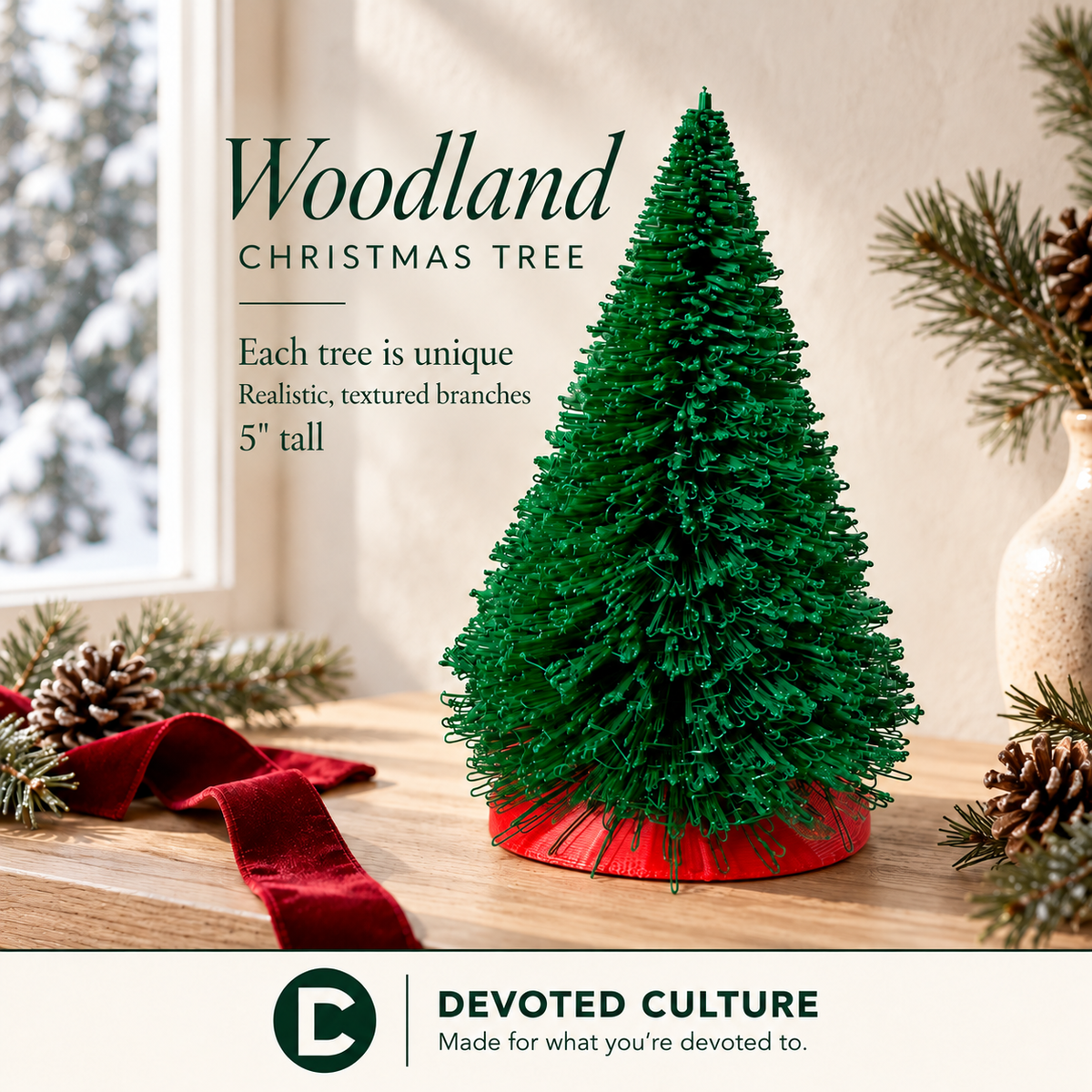 Woodland Christmas Tree – 5" Tall