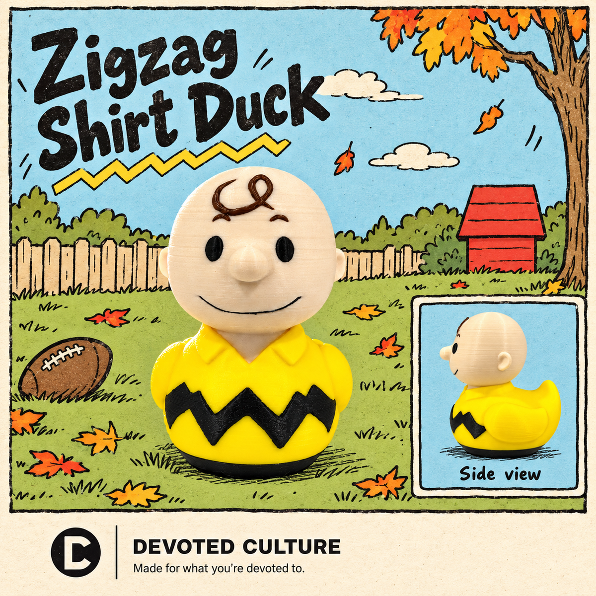 Zigzag Shirt Duck Figurine
