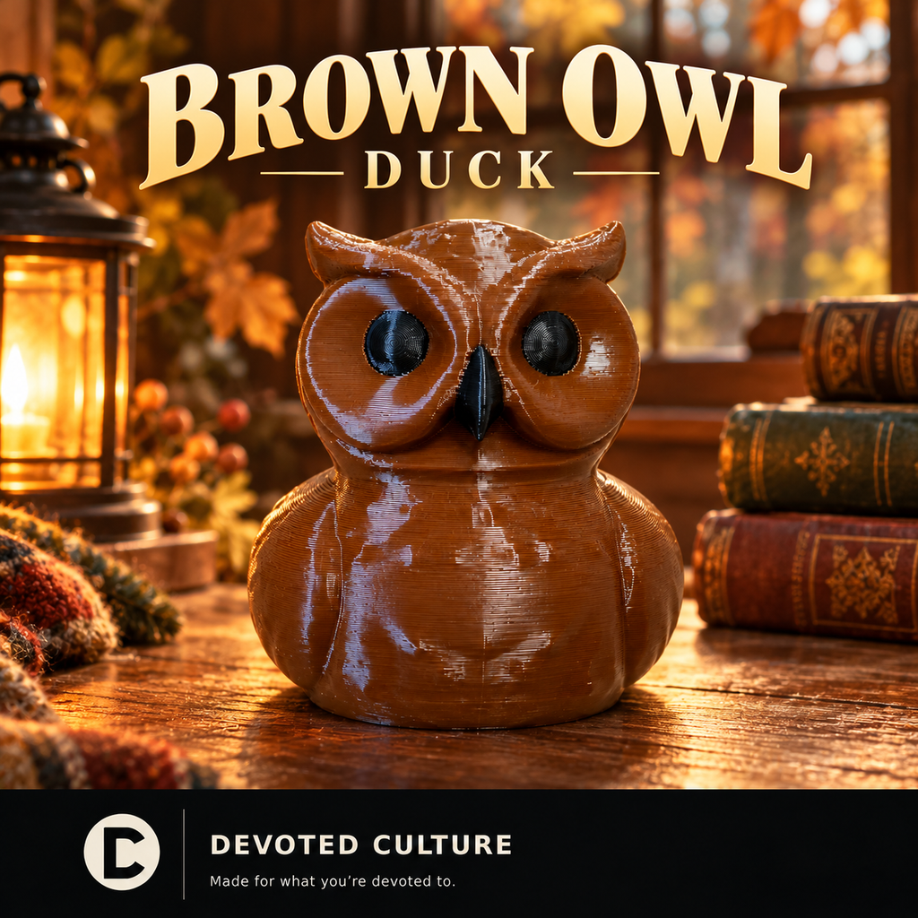 Brown Owl Duck Figurine