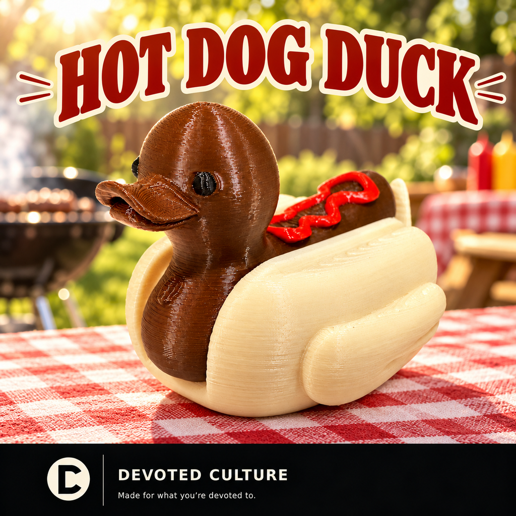 Hot Dog Duck Figurine