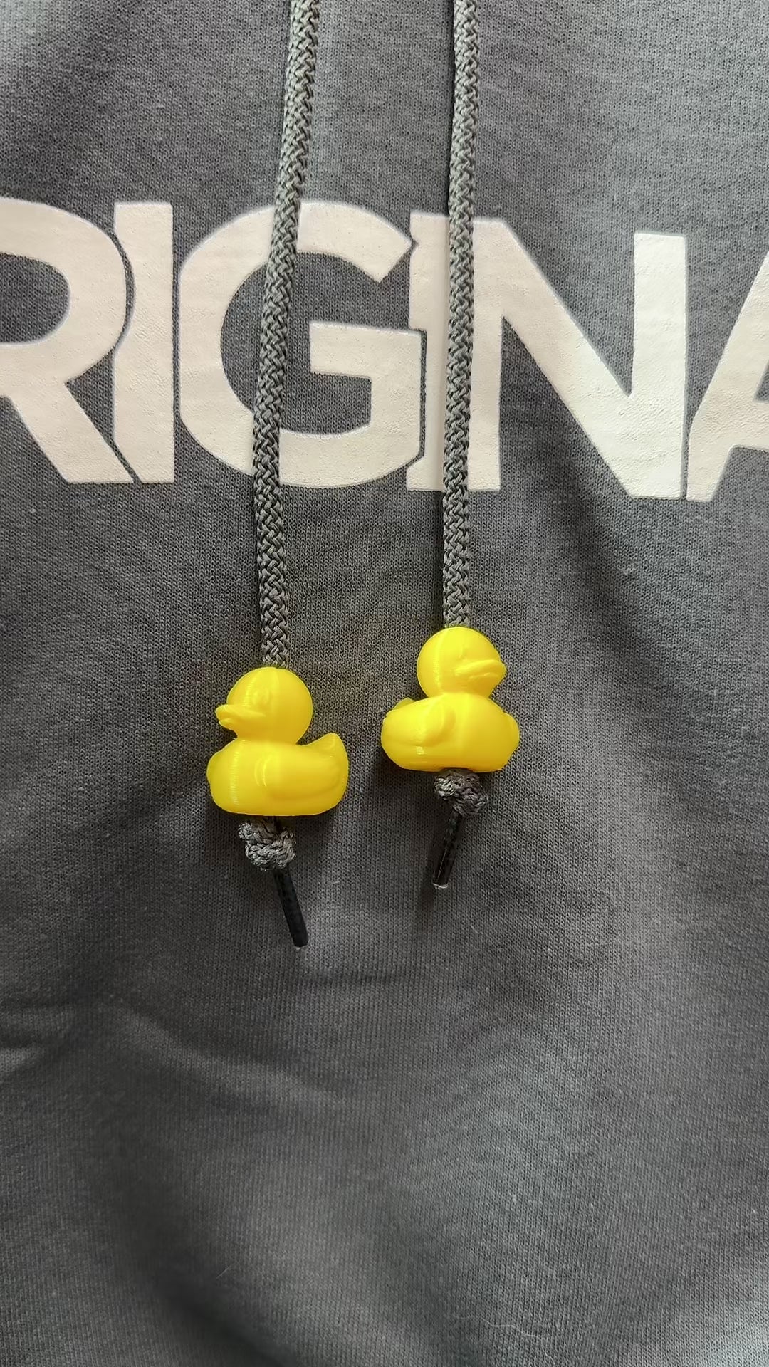 Duck Hoodie Drawstring Beads