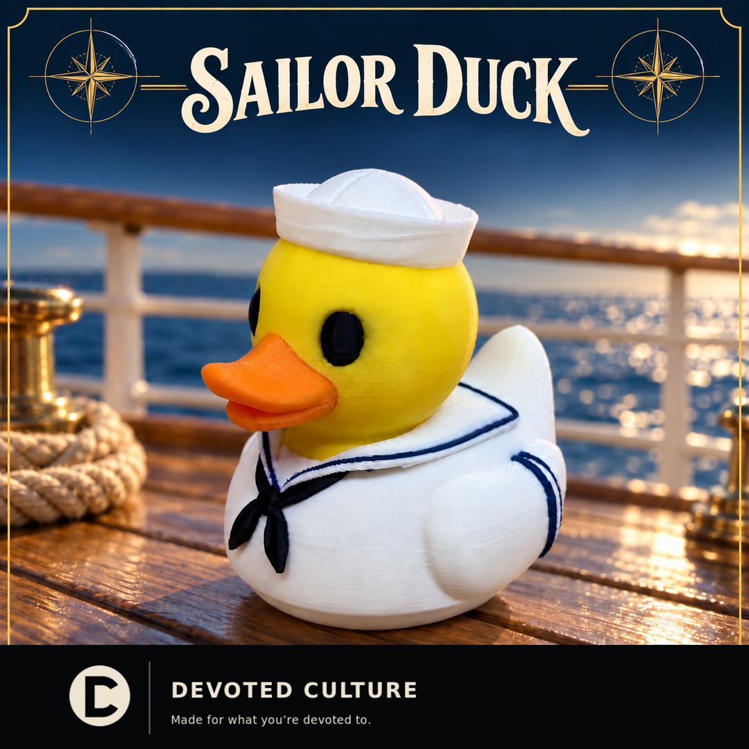Sailor Duck Figurine – 3D Printed Naval Service and Veteran Gift